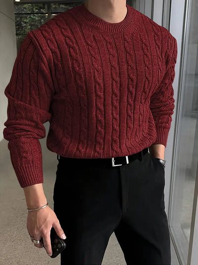 Mergim – Lässiger Strickpullover Mit Langen Ärmeln