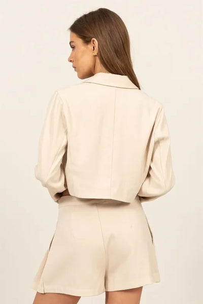 HYFVE Cropped Button-Down Blazer