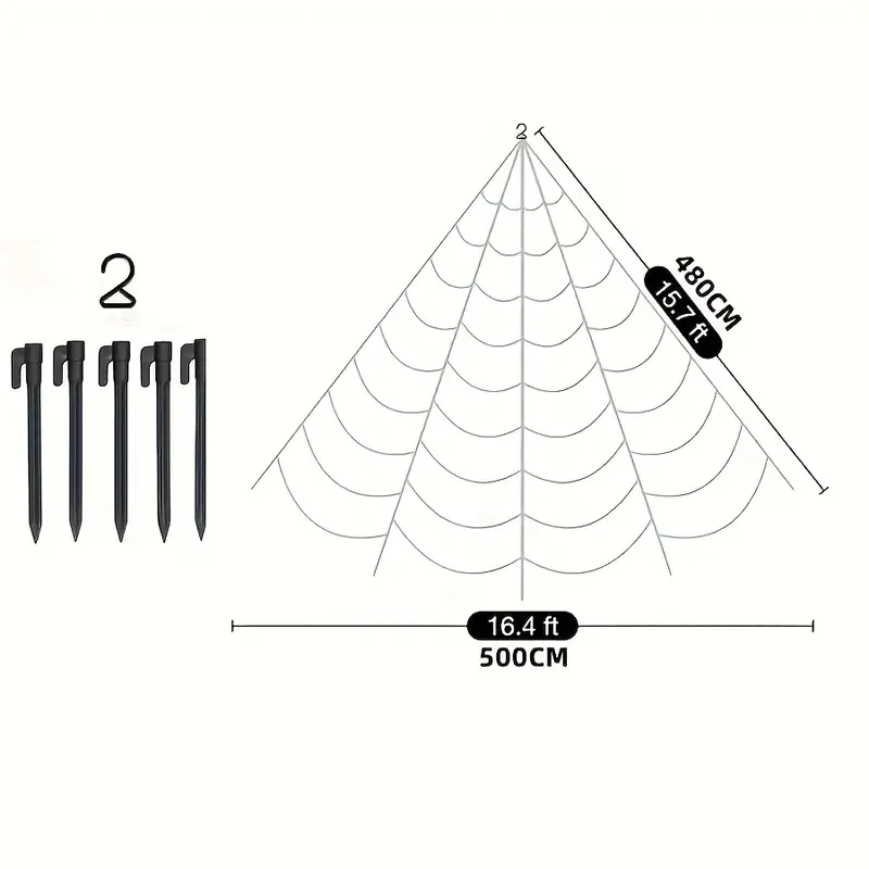 DarkWeave Riesen-Spinnennetz 16ft – Halloween Außendeko für Garten & Patio