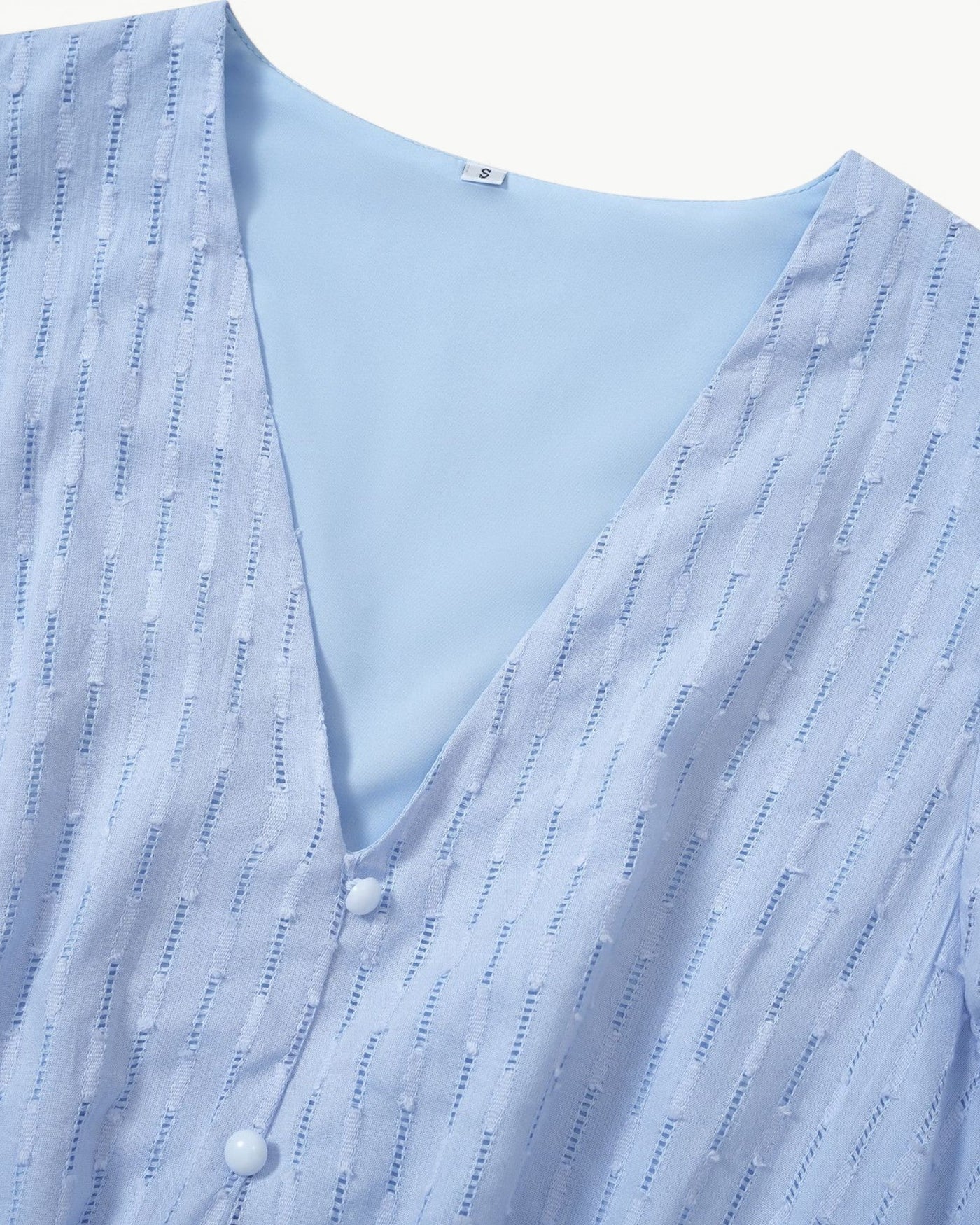 Lara™ | Kleid mit V-Ausschnitt und Rüschenärmeln