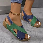 Heidi-Mode | Orthopädische Zweifarbige Schicke Sandalen