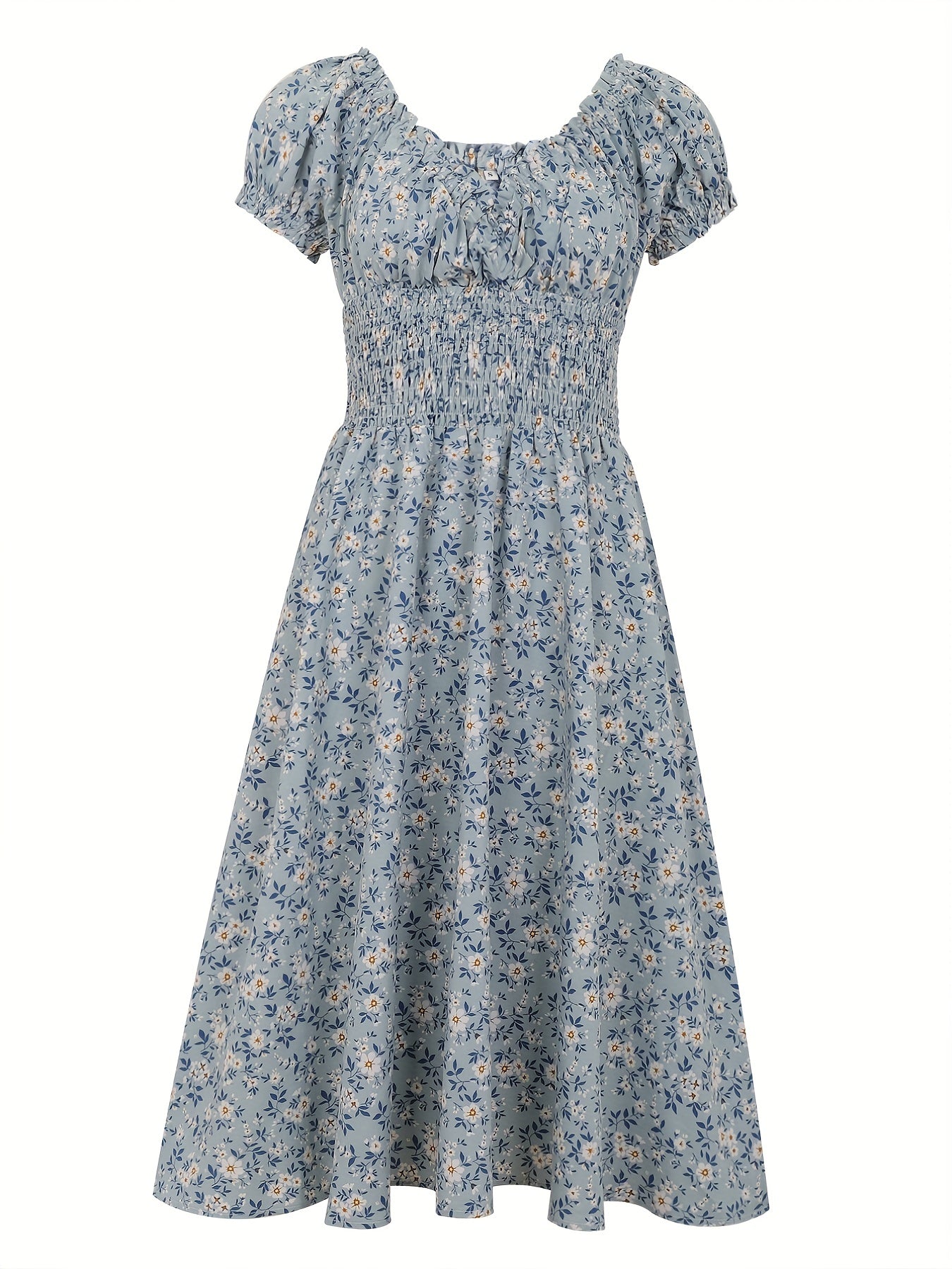 Midi-Kleid mit Blumenmuster für Damen