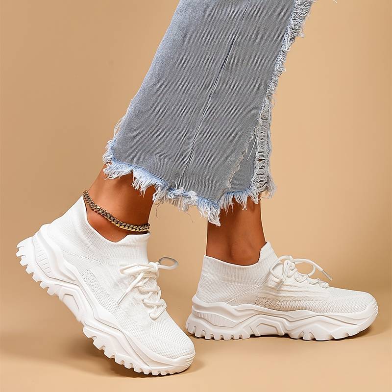 Sneaker für Damen - Bequeme Chunky Schuhe mit fußbett für Sommer