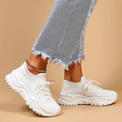 Sneaker für Damen - Bequeme Chunky Schuhe mit fußbett für Sommer