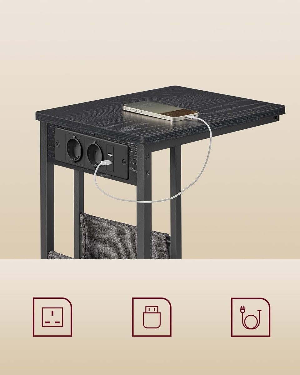 Ceylon Beistelltisch - Laptop-Tisch - C-Form