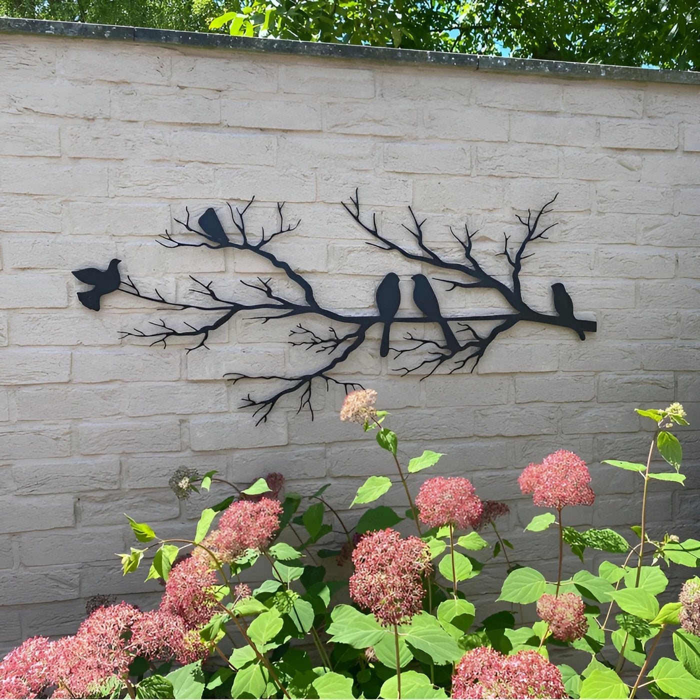 Metall-Wanddeko mit Vögeln auf Ast – Modernes & Klassisches Design für Zuhause