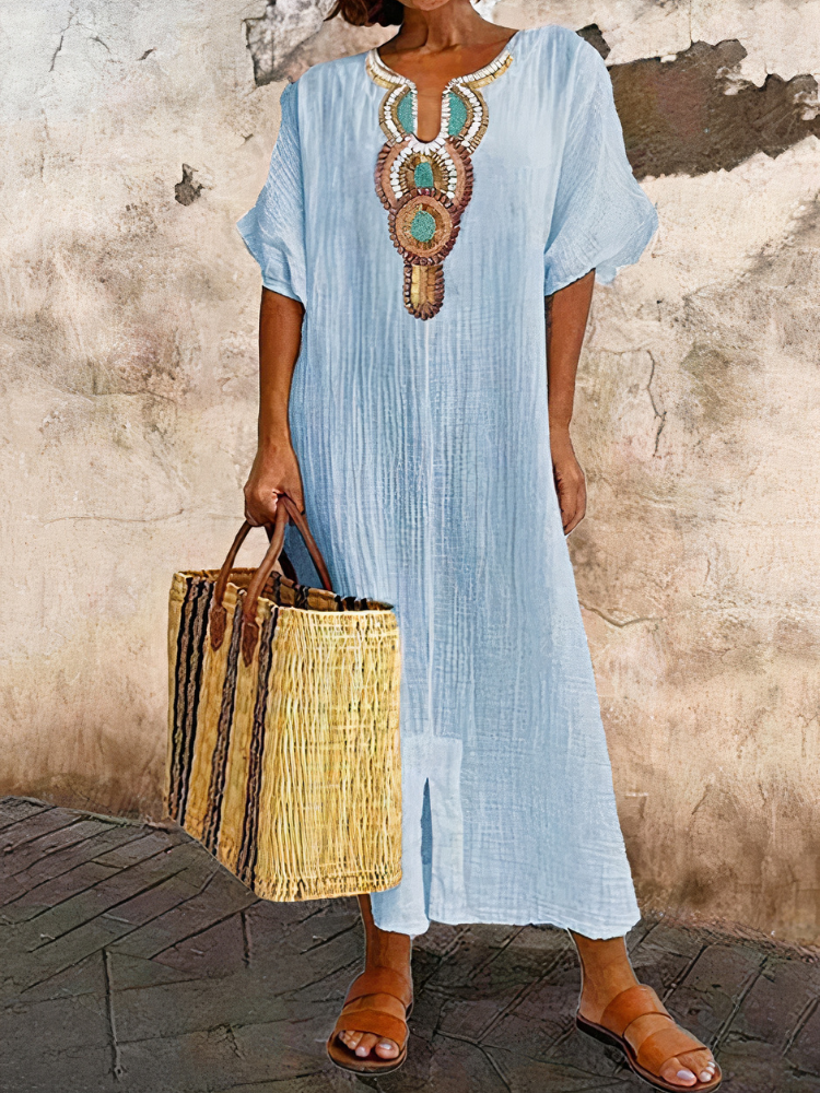 Bohème Sommerkleid für Damen | Maxi