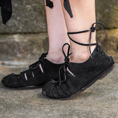 Medieval Peasant Shoes Celtic Style Lace-Ups