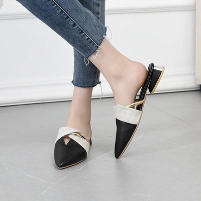 Elegante Spitzen-Zehennießer Maultiere Für Damen – Santina