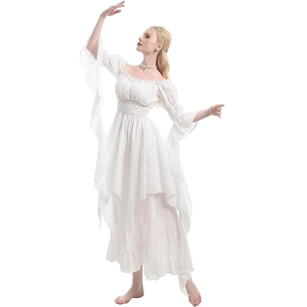 Renaissance Style Off Shoulder Long Dress