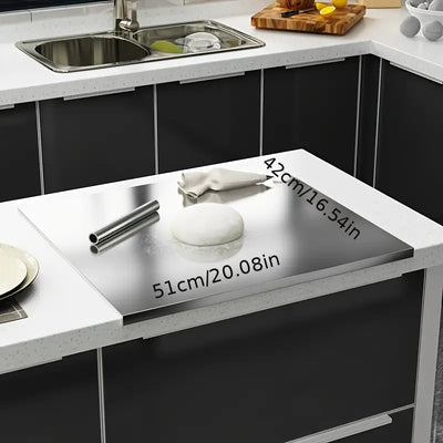 Doppelseitiges Schneidebrett aus Edelstahl – Rutschfest & Hygienisch | Perfekt für die Küche