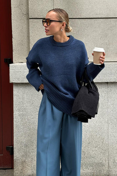 Lässiger Oversized Strickpullover für Damen