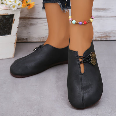 Halbschuhe für Damen - Bequeme Loafers mit fußbett für Sommer