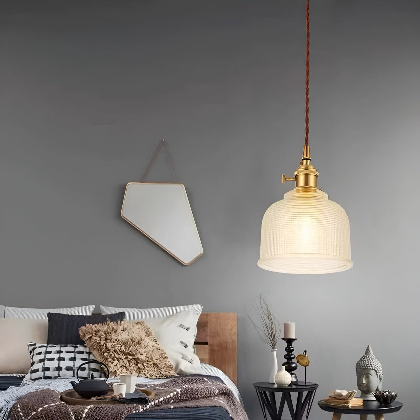 Retro-Pendelleuchte aus Glas – Stilvolle Hängelampe für  für gemütliche Räume