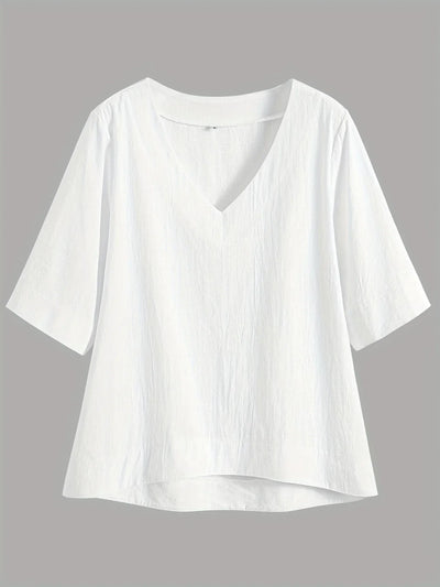 Mattea – Lässiges Locker Sitzendes Oberteil Mit V Ausschnitt