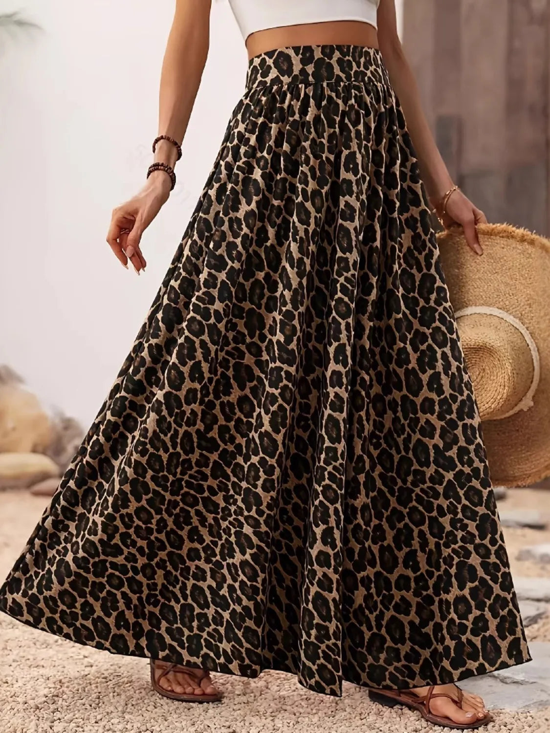 Leopard Maxi Skirt