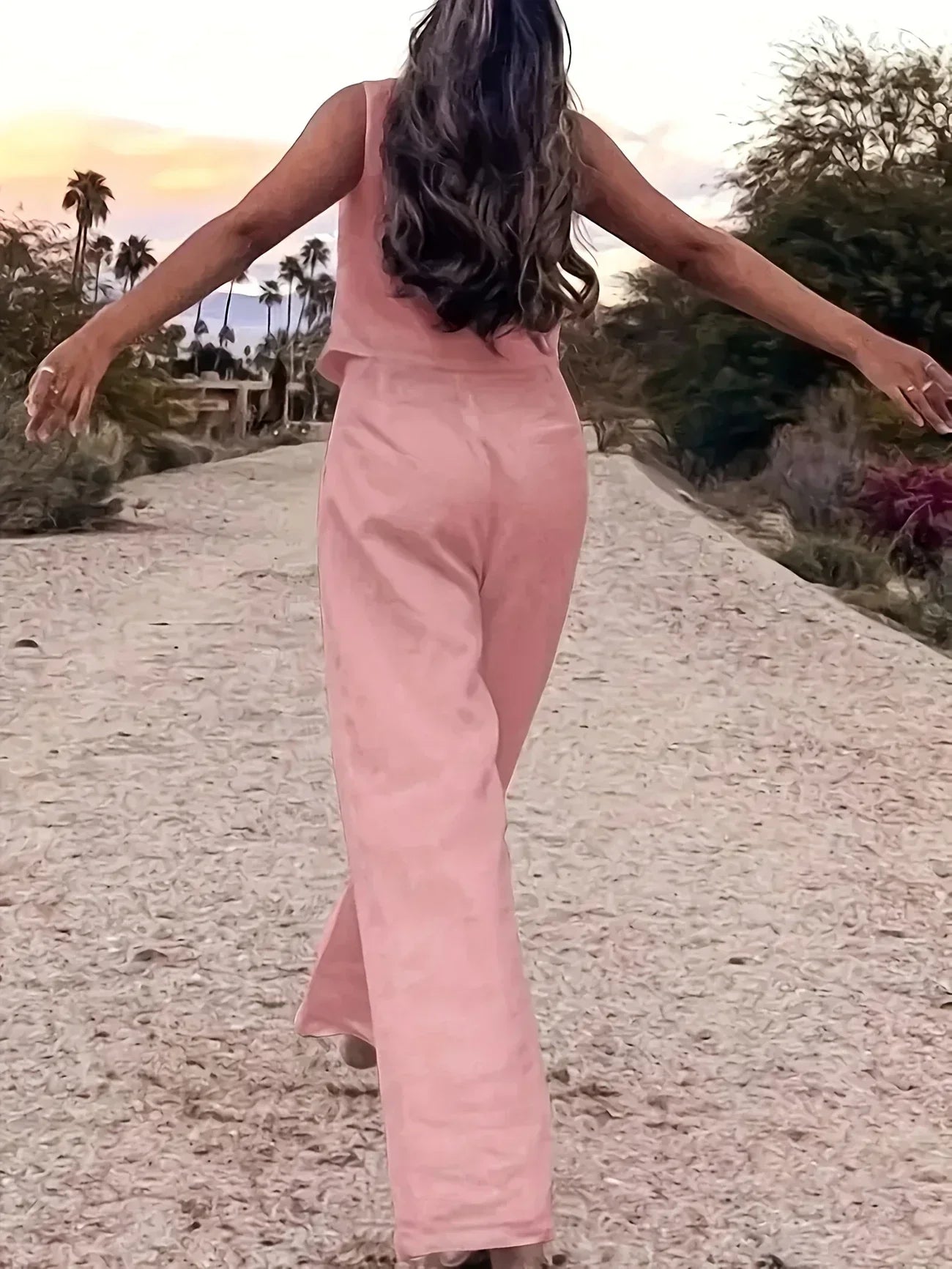 Jorja – Elegantes ärmelloses Zweiteiler Outfit-Set