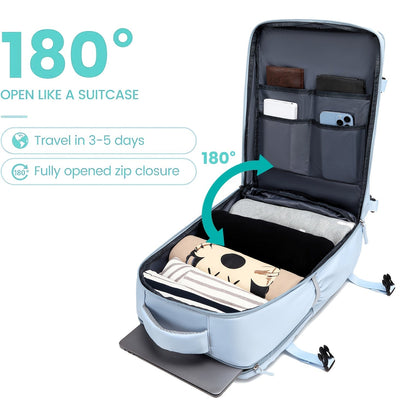 Reiserucksack mit Schuhfach und Laptopfach und verstellbaren Trägern