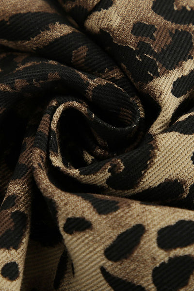 Leopard Wide Leg Pants with Pockets