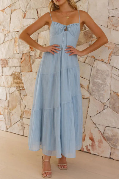 Smocked Back Midi Cami Dress