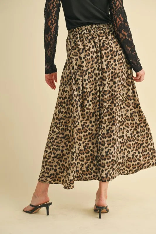 Aemi+Co Leopard Midi Skirt