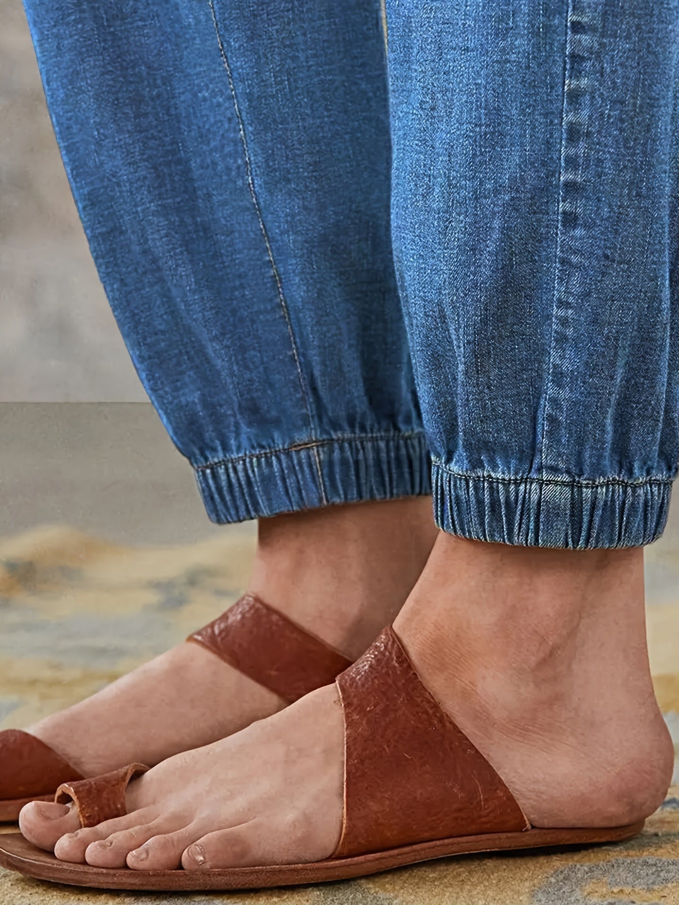 Freizeit Hose mit Taschen und niedriger Taille für Damen