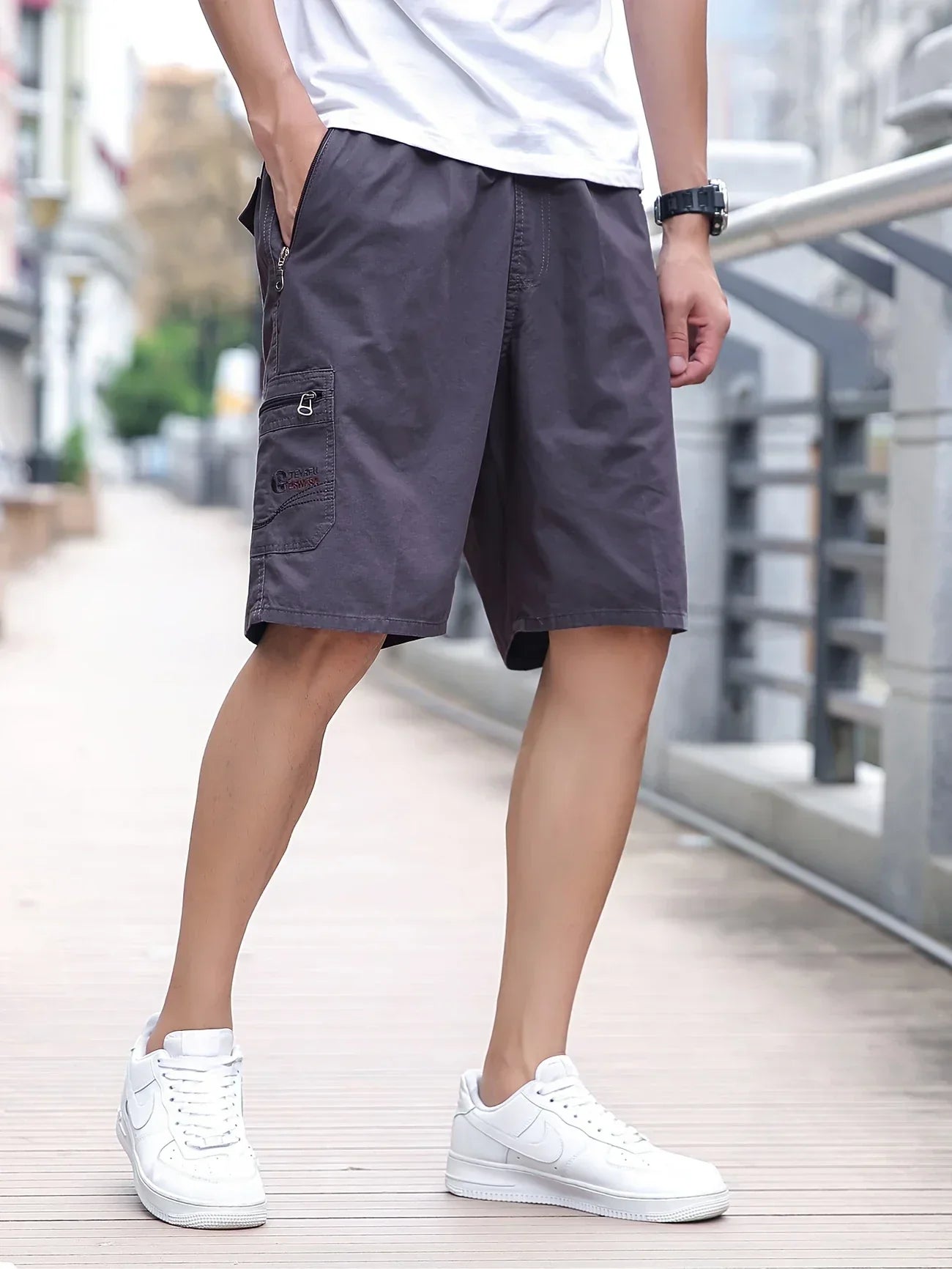 Fedde – Leichte Cargo Shorts Mit Tasche
