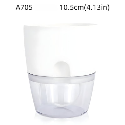 CrystalFlow Topf – Transparenter Selbstbewässernder Blumentopf