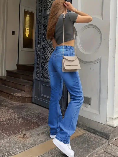 Heidi-Mode | Trendy hochtaillierte Streetwear Jeans