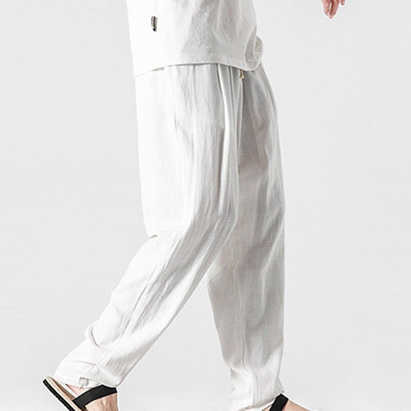Viking Era Drawstring Design Linen Pants