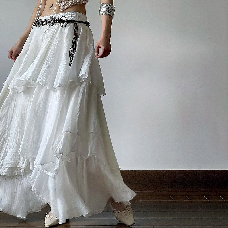 Classic Layered Maxi Skirt