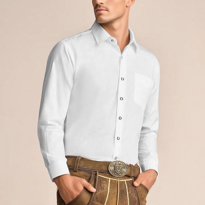 Men's Oktoberfest Solid Color Cotton Shirt