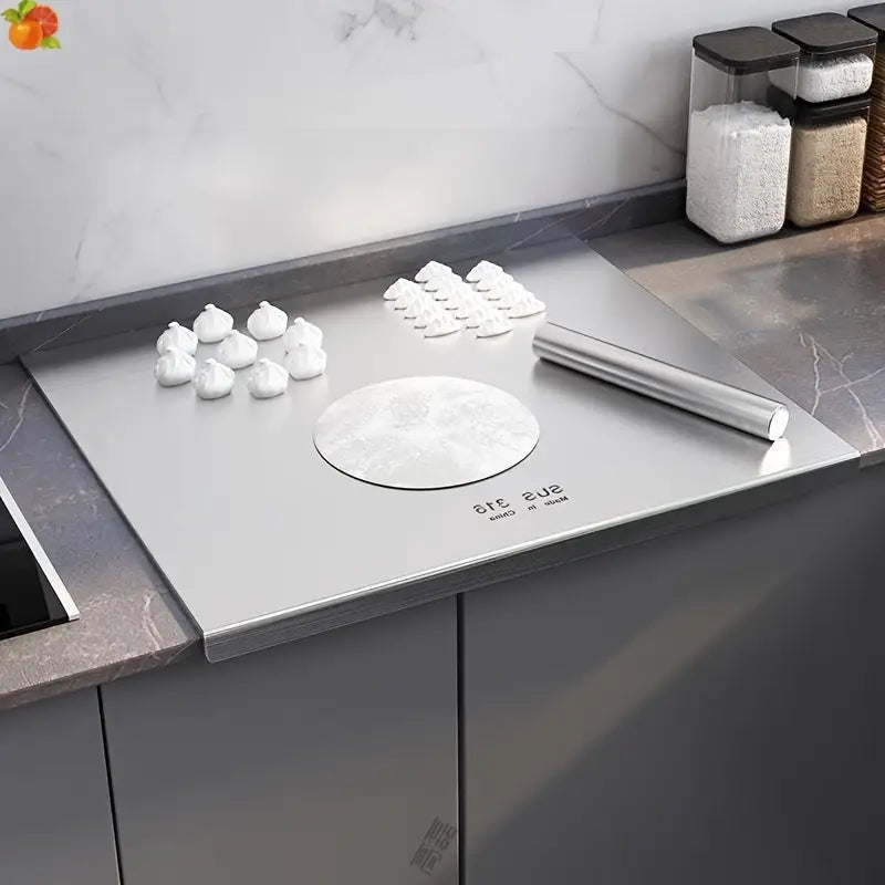 Doppelseitiges Schneidebrett aus Edelstahl – Rutschfest & Hygienisch | Perfekt für die Küche