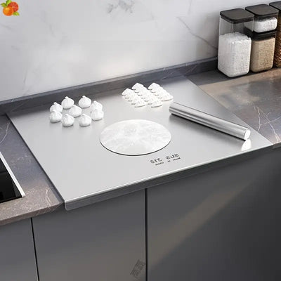 Doppelseitiges Schneidebrett aus Edelstahl – Rutschfest & Hygienisch | Perfekt für die Küche