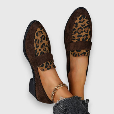 Lucyna – Eleganter Pantoffel mit Leopard Enmuster