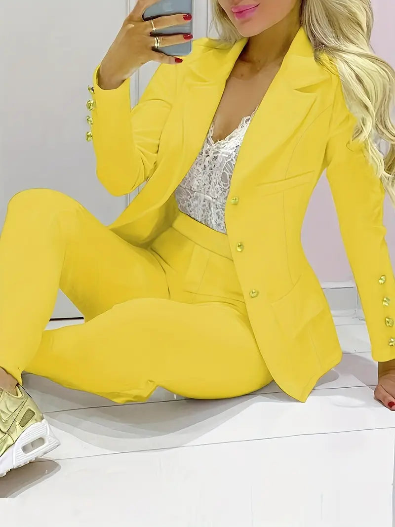 Heidi-Mode | Stilvolles Business-Set - Blazer+Hose
