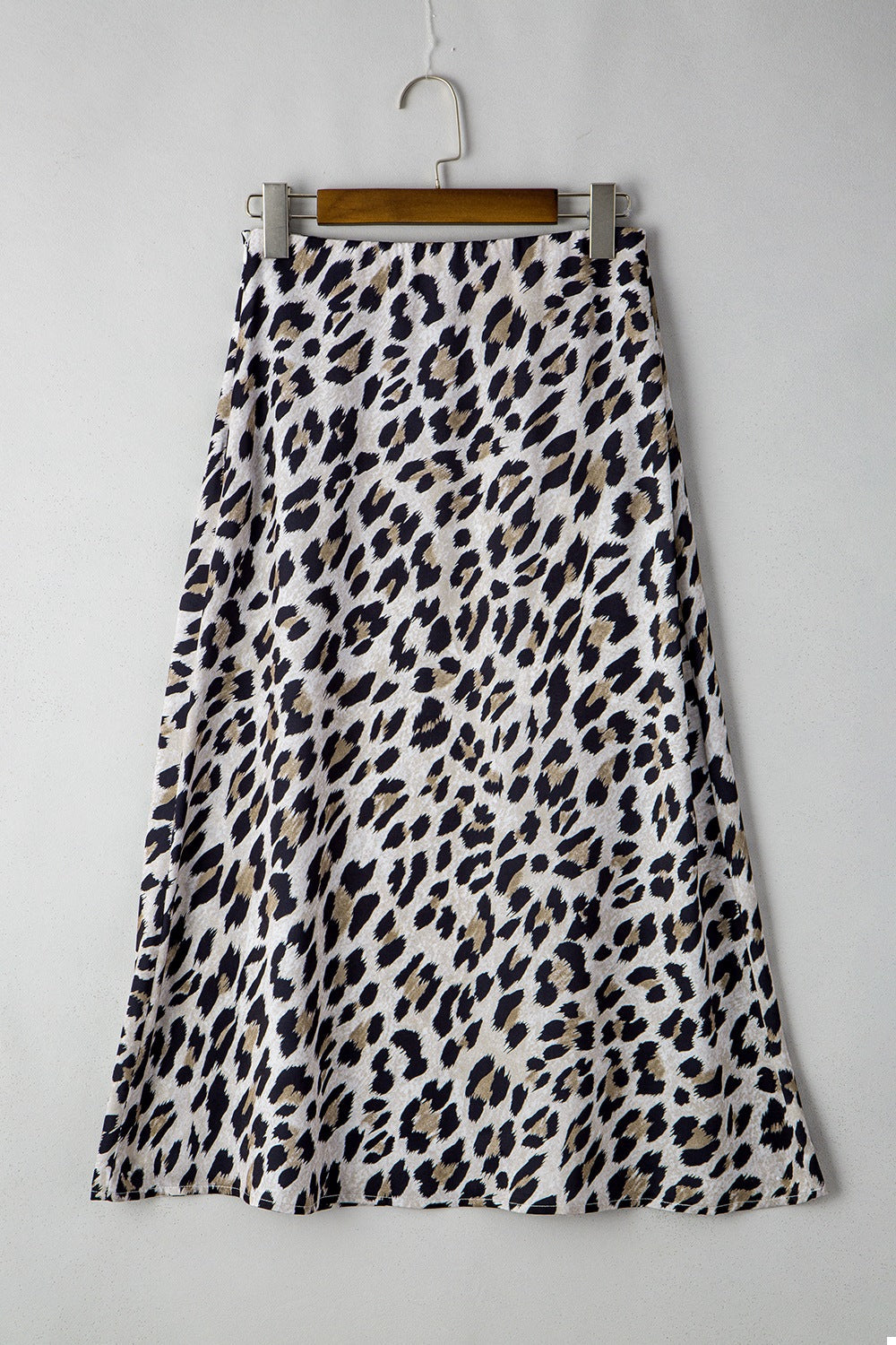 Leopard High Waist Midi Skirt