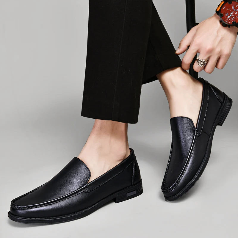 Elegante echte leder-loafers für Damen