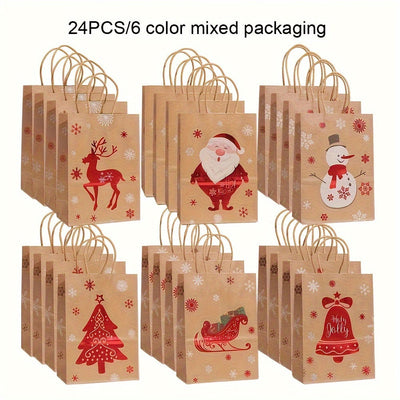 Festliche Weihnachtsgeschenktüten 24 Stück
