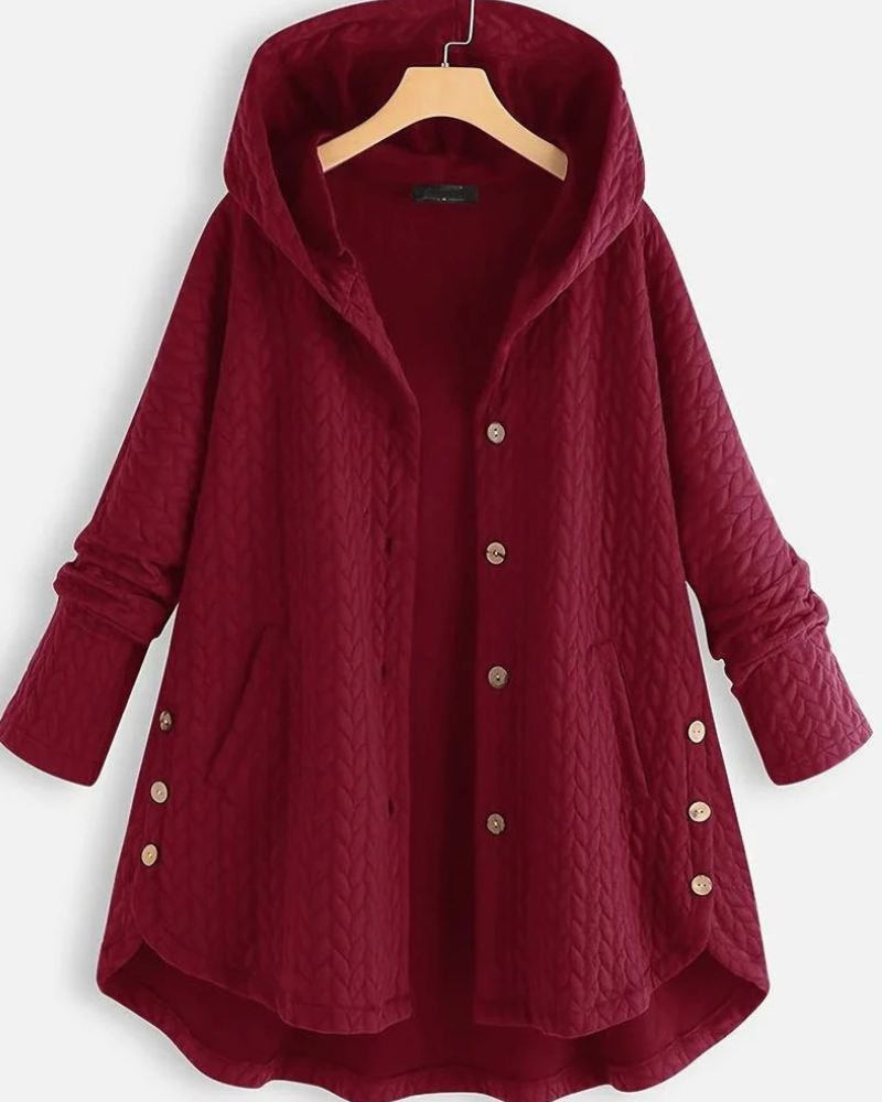 Damen bequeme Kapuzenjacke | Lang