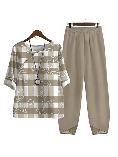 Damen bequemes passendes Set | Hose und oberteil