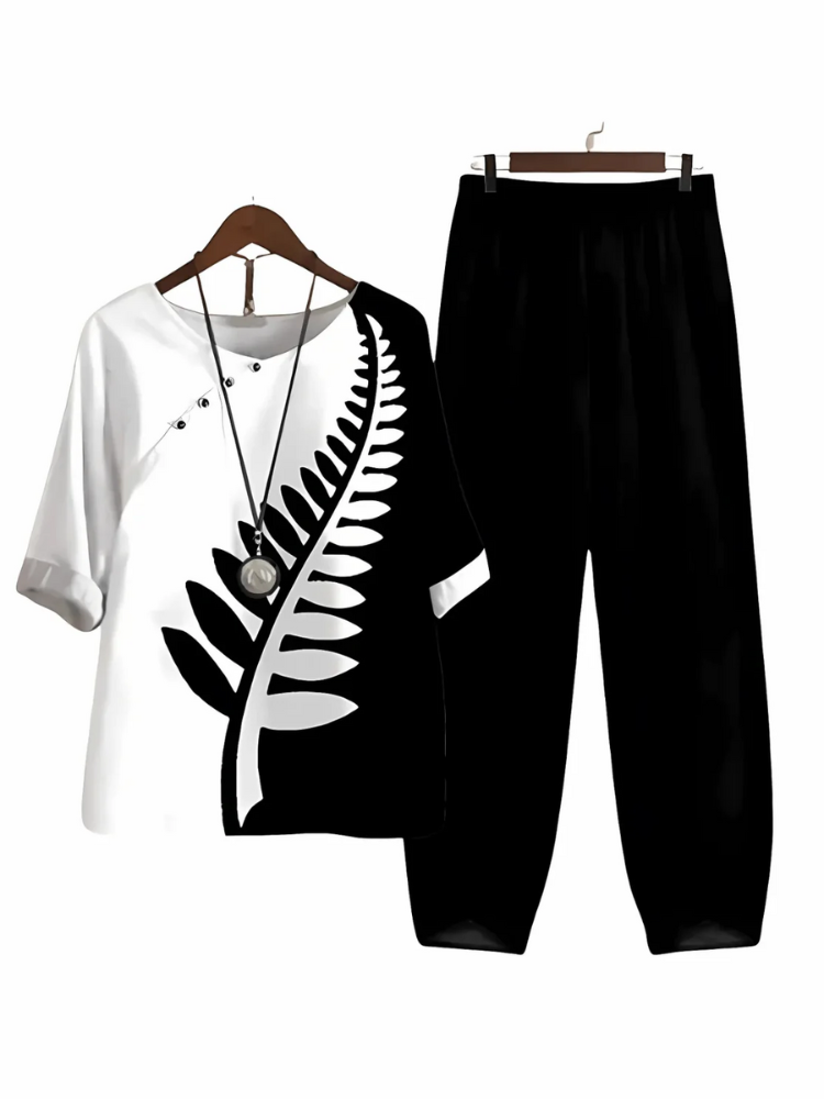 Damen bequemes passendes Set | Hose und oberteil