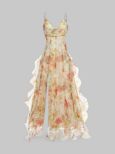 Damen Blumen Urlaub Sommerkleid | Maxi