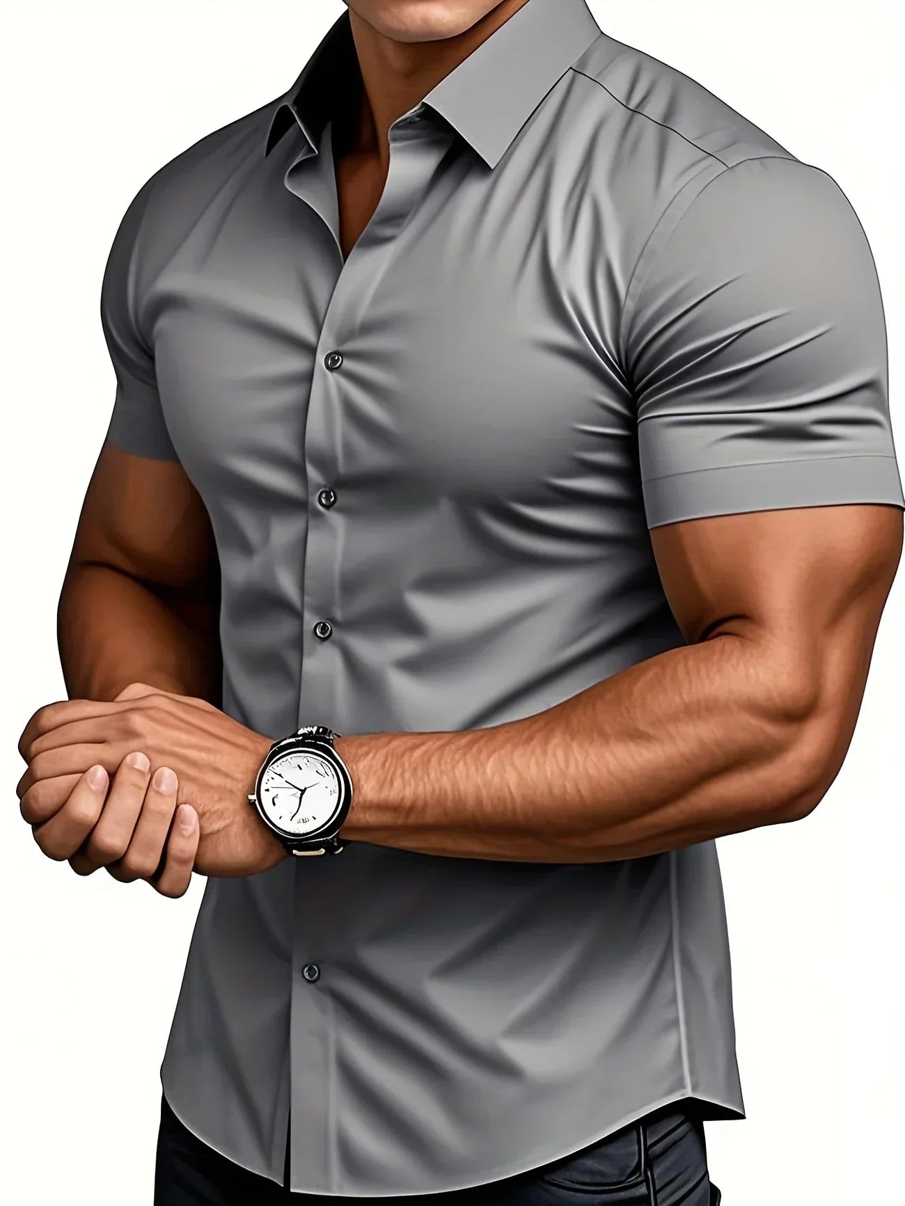 Ezra – Elegantes Schmal Geschnittenes Hemd Mit Knöpfen