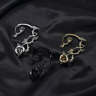 Rose Elf Ear Cuffs Flower Fairy Ear Accessories