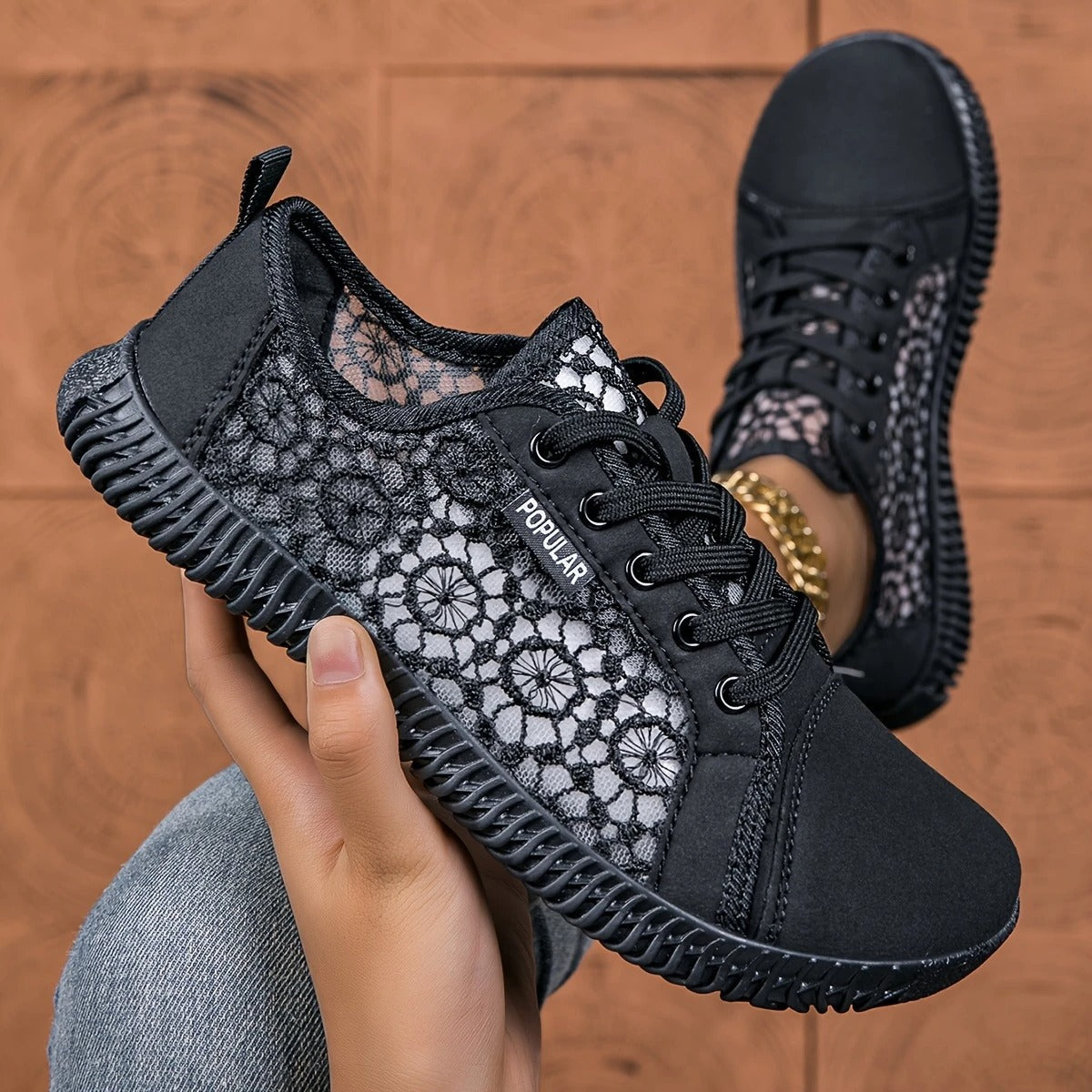 Mireya – Eleganter Leichter Turnschuh Aus Spitze