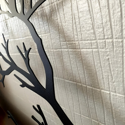 Metall-Wanddeko mit Vögeln auf Ast – Modernes & Klassisches Design für Zuhause