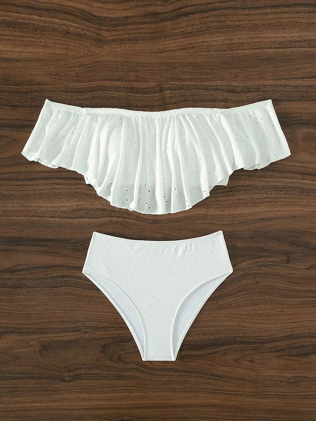 Heidi-Mode | Off-Shoulder Hohe Taille Badeanzug