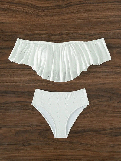 Heidi-Mode | Off-Shoulder Hohe Taille Badeanzug