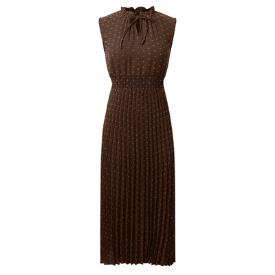 Karin Sommerkleid | Elegantes plissiertes Ärmelloses Midikleid für Sommer